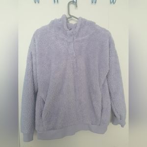 Fluffy Lavender Hoodie Sweater with pockets